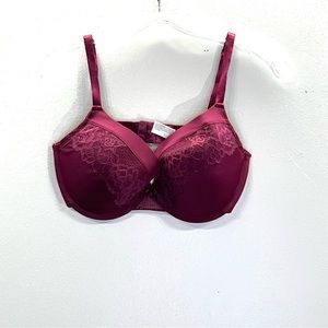 Maidenform Women’s Silky & Lace Purple Padded Push Up Underwire Bra - Size 36DD